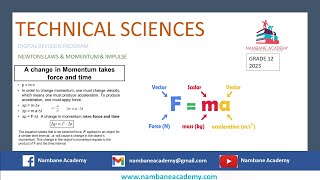 Technical Sciences : Newtons laws : Grade 12: Revision 2023