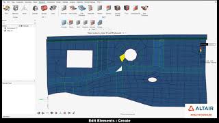 Learn HyperWorks Interface - ELEMENT EDIT CREATE
