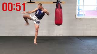 3 Rounds of Double Kick Shadow Boxing Combos