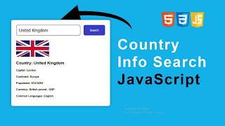 Country info Search Using JavaScript | Country guide project using JavaScript