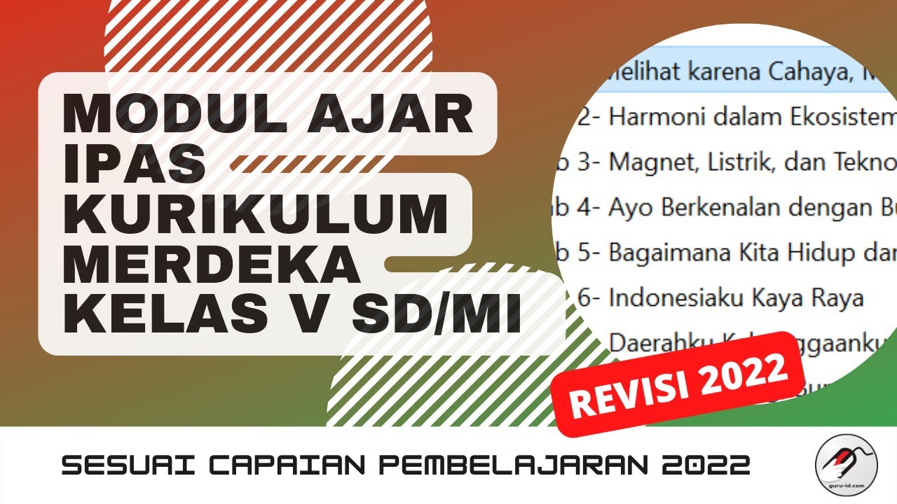 Modul Ajar Ipas Kelas 5 Kurikulum Merdeka Sd 1 Dan 2 Revisi Terbaru ...