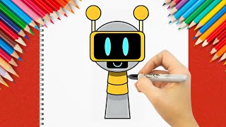 🤎 HOE JE EEN FUN BOT TEKENT - INCREDIBOX SPRUNKI Fun Bot