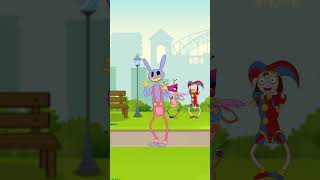 Pomini, Zooble and Jax Vs Cat Dance || Funny Animation #theamazingdigitalcircus #animation