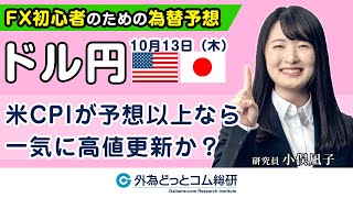 🔰FX初心者さん向け入門コース「ドル/円、米CPIが予想以上なら一気に高値更新か」2022年10月13日 ※経済用語の解説あり