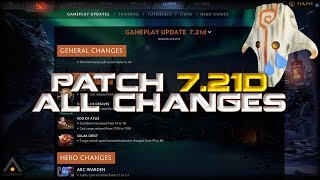 New Dota 2 Patch 7.21d Changes, Buffs, Nerfs and Meta