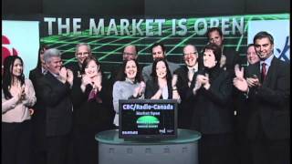 CBC/Radio-Canada opens Toronto Stock Exchange, October 24, 2011.