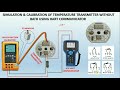 how to simulate and calibrate temperature transmitter without temperature bath using hart