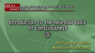 20150803 Lecture1 Towards understanding consciousness/awareness: an overview ③