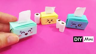 Como fazer Mini Caixa de Lenço de Papel - Dobradura de Papel - Mini Tissue Box Origami DIY