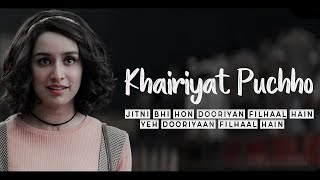 KHAIRIYAT (Sad Version) LYRICS – Chhichhore | Arijit Singh