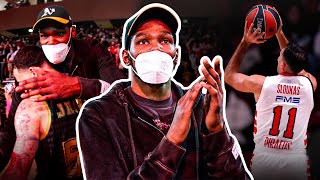 Kevin Durant Visits EuroLeague Playoffs & Loves It!