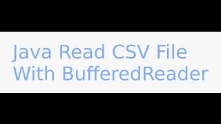 Java: read CSV file with BufferedReader