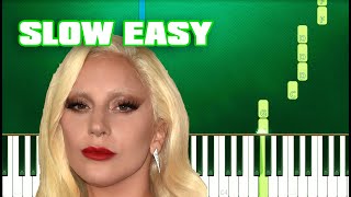 Lady Gaga - 911 (Slow Easy Piano Tutorial) (Anyone Can Play)