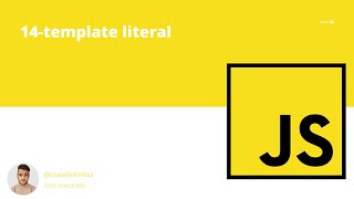 JavaScript Tutorial || 14-Template literals
