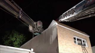 FDNY OPERATING AT AFTERMATH OF 10-75 ALL HANDS FIRE ON 155TH STREET IN JAMAICA, QUEENS, NEW YORK.