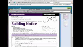 Video Guide No.1 - Downloading the Building Notice application form