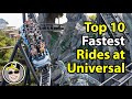 Top 10 FASTEST Rides at Universal Orlando...What is the NEW #1