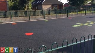 Black Wetpour Playground with Graphics in Canterbury, Kent | Wet Pour Installation