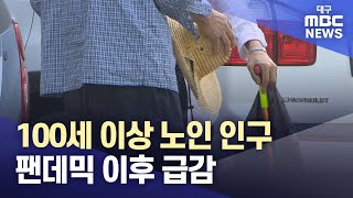 100세 이상 노인 인구, 팬데믹 이후 급감···2023년부터 증가세 | 대구MBC뉴스