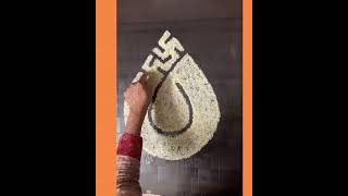 beautiful jain gahuli design || gahuli vedio || how to do jain gahuli from rice | jagruthi art world