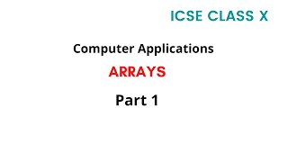 icse computer applications class 10 | array in java | malayalam | code eureka