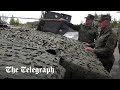 Russian minister of defence inspects 'captured' Swedish infantry fighting vehicle