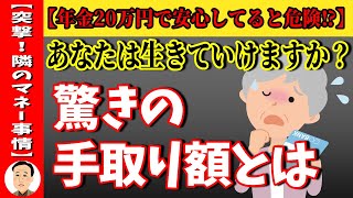 【2024年最新版】年金20万円の衝撃の手取り額！税金天引きで生活が崖っぷちに…