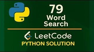 Leetcode 79 - Word Search - Python Solution #leetcode #dataengineering #pythonprogramming