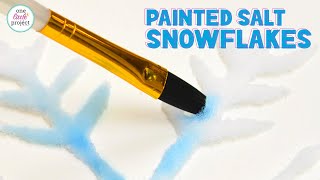 Snowflake Salt Painting | Easy Salt Painted Snowflakes