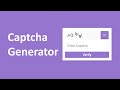 Create Captcha Generator Using HTML CSS & JavaScript.