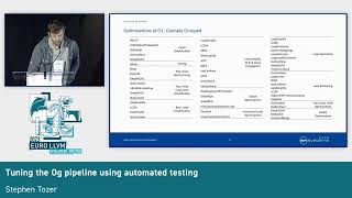 2023 EuroLLVM - Using automated tests to tune the -Og pipeline