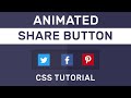 Animated Social Share Button CSS | CSS Social Buttons | CSS Tutorial