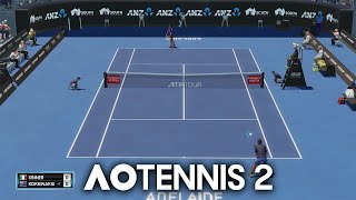 AO Tennis 2 - Jannik Sinner vs. Thanasi Kokkinakis (Adelaide International 1)
