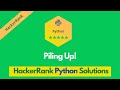HackerRank Piling Up! problem solution in Python | Python problems solutions | Programmingoneonone