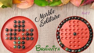 How to play Marble Solitaire| How to Solve Brainvita game |Peg solitaire | Step by step|Board games
