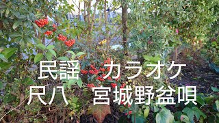 民謡　カラオケ　尺八　№42  宮城野盆唄　shakuhachi  miyagino-bonuta