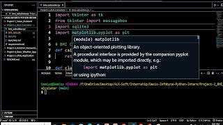 Oasis Infobyte Python Intern BMI Calculator