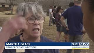 Hundreds assemble for anti-ICE protests across the Triangle