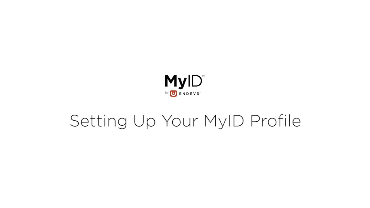 Setting Up Your Myid Profile Youtube