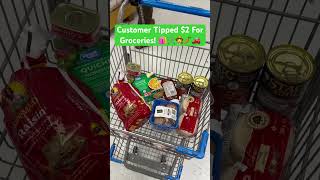 Instacart Customer Tipped $2 For Walmart Groceries! 🧑‍🌾🥕🛍️🛒🚗 #shorts #shopper #gigworker