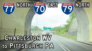 Driving from Charleston, WV to Pittsburgh, PA via I-77, I-70, and I-79