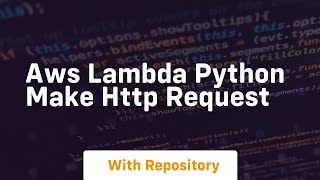 aws lambda python make http request