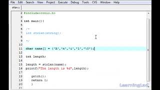 C Programming Language Video Tutorials for Beginners 48 strlen Function with Example