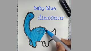How to draw a brontosaurus dinosaur | easy drawings step by step for beginners #drawing #color  #art