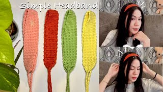Easy Crochet Headband Tutorial | Crochet Simple Headband For Beginners
