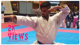 Roshan Yadav Semi Final Male Individual Kata All India university games karate Championship 2019