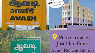 Flat-for-sale in Avadi  Starting price 40 Lakhs💐Just 1km from Avadi railway station 🚂