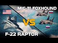 Stealth Vs Hypersonic | F-22 Raptor Vs 2x Mig-31 Foxhound | Digital Combat Simulator | DCS |