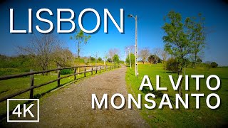 MONSANTO - ALVITO - Sunny Walk in the Park - LISBON, Portugal 2021 [4K 60fps] ASMR