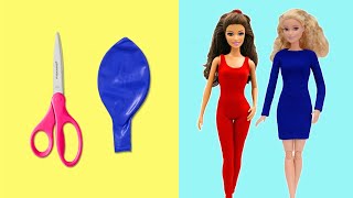 8 DIY Easy Stunning Barbie Dresses | Barbie doll Hacks and Crafts